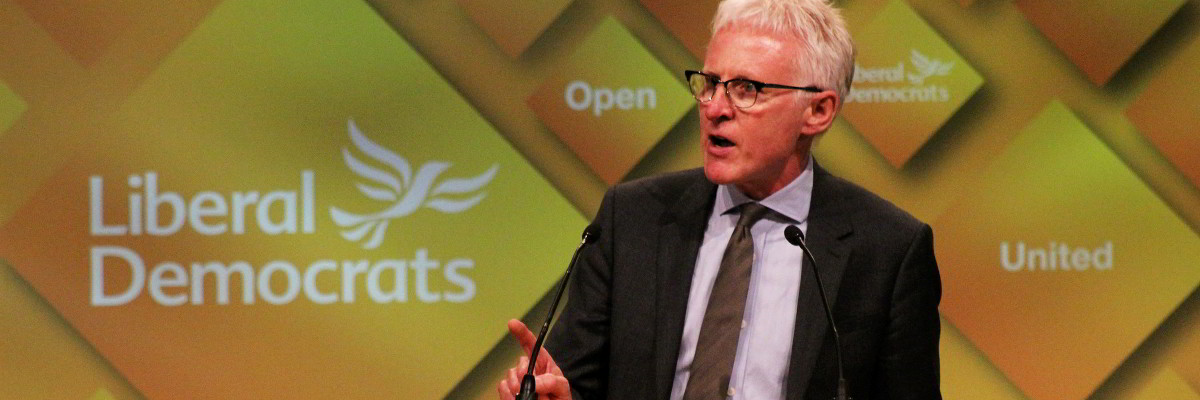 Norman Lamb speaking at Lib Dem conference
