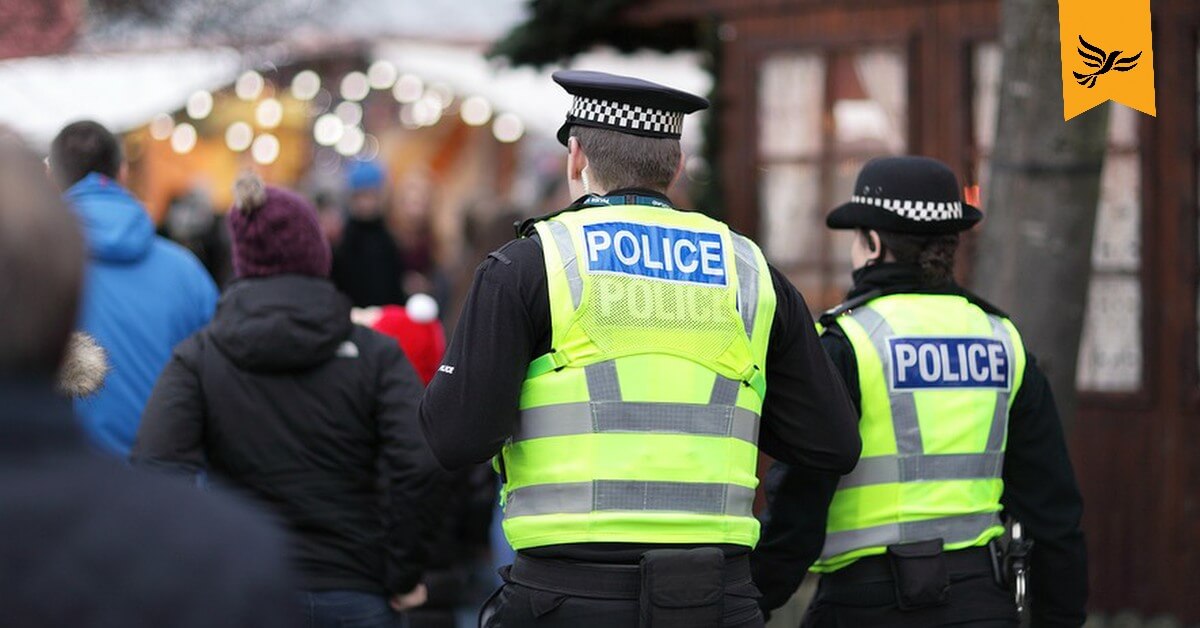 Two police officers on patrol.