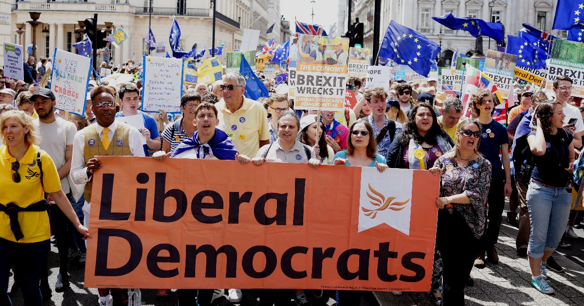 Liberal Democrats at Anti-Brexit March