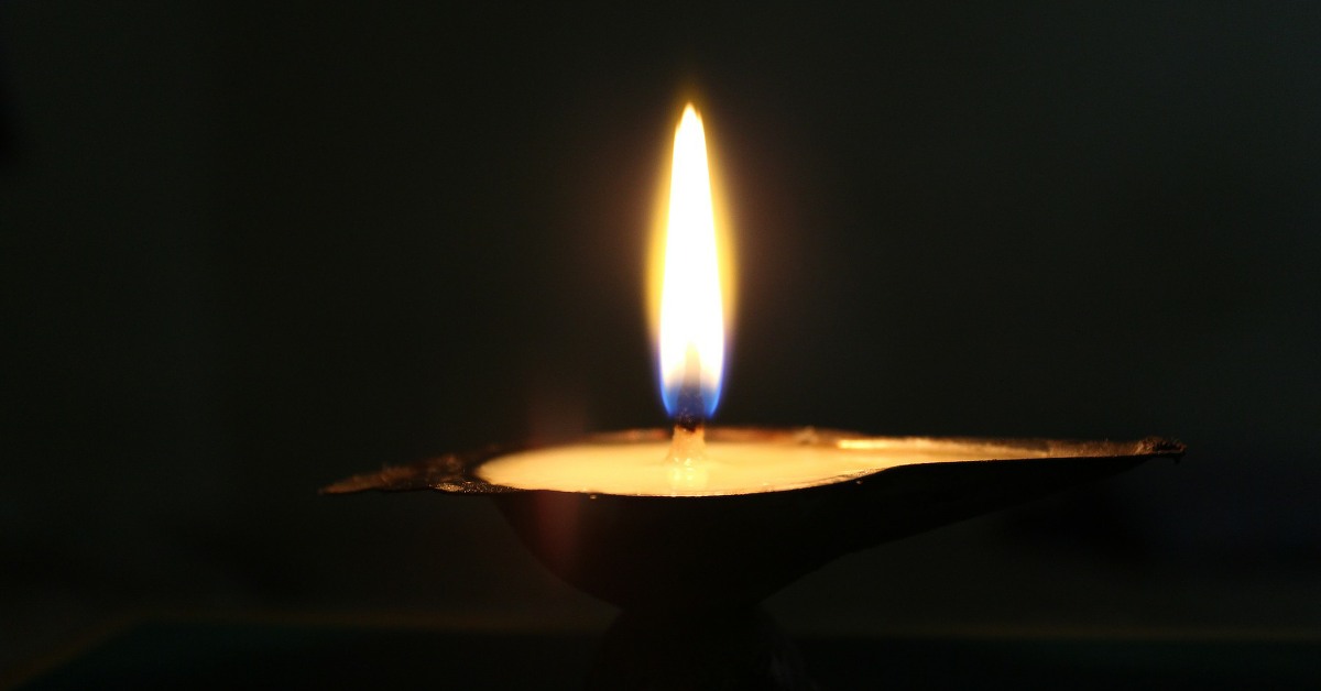 A candle burning