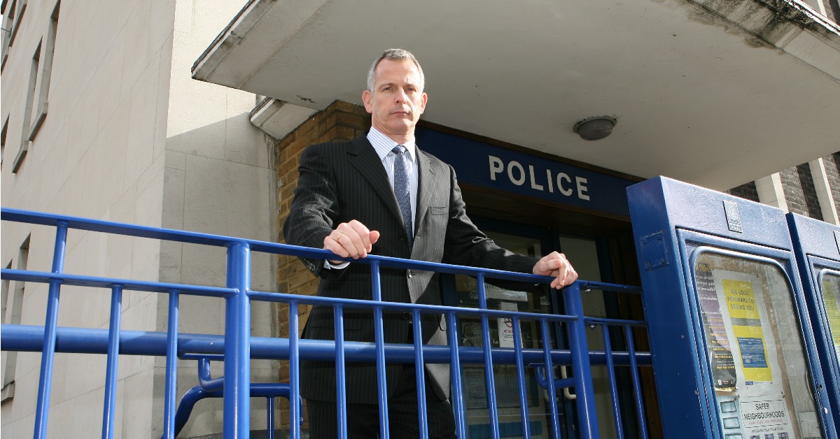 Lord Brian Paddick outside a police station