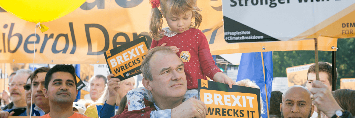 Ed Davey at a People's Vote March