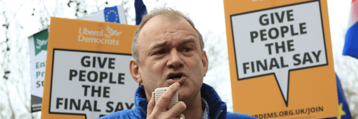 Ed Davey at a People's Vote March