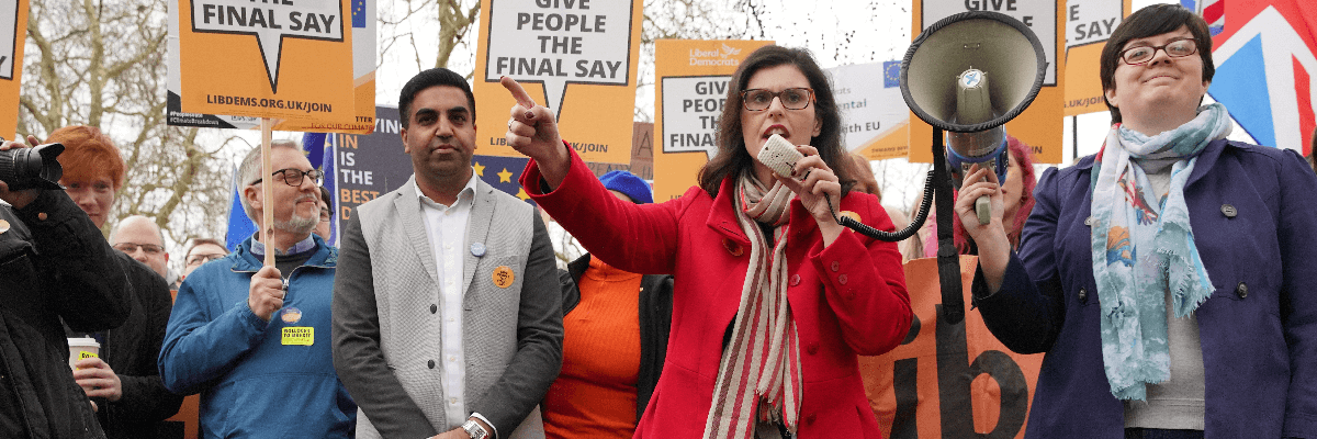 Layla Moran at march against Brexit