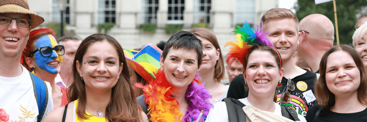 Liberal Democrats at a pride march