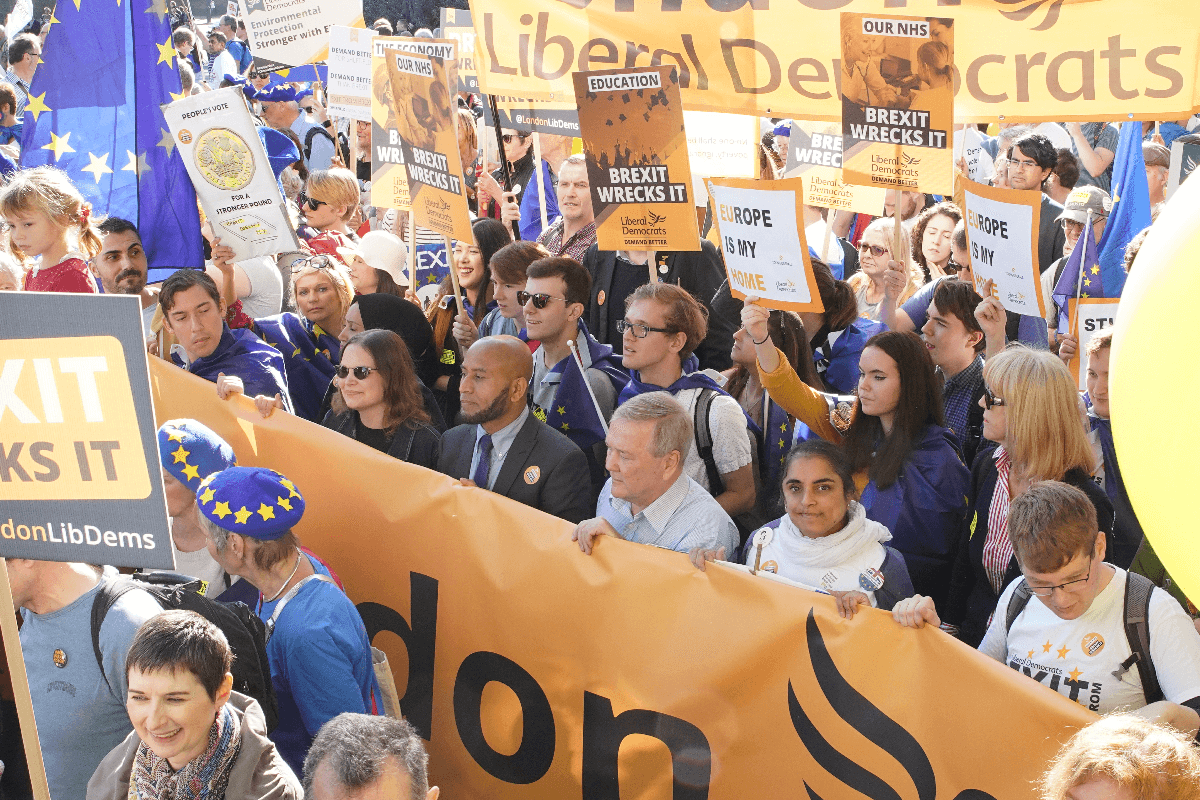Liberal Democrats at Anti-Brexit March