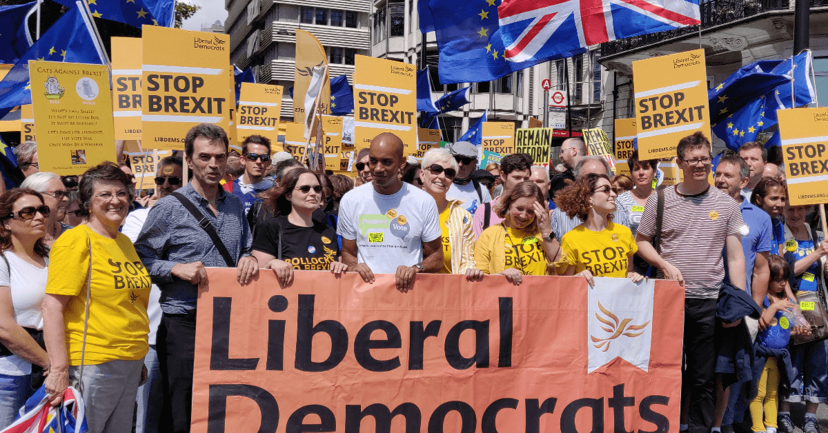 Liberal Democrats at Anti-Brexit March
