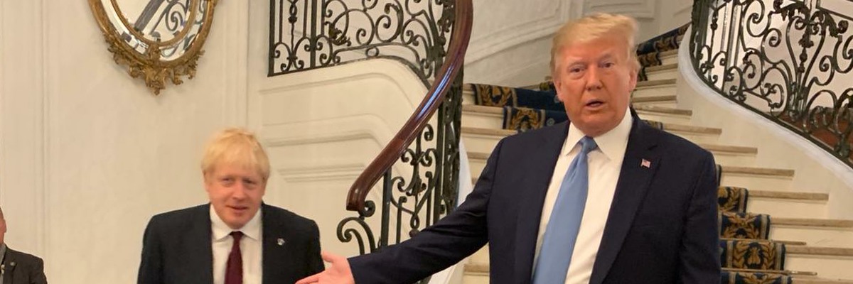US President Donald Trump with Boris Johnson, the UK Prime Minister