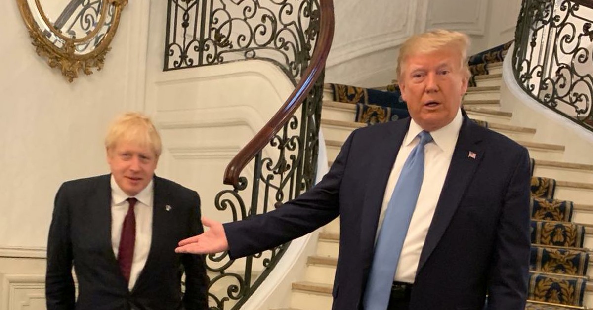 US President Donald Trump with Boris Johnson, the UK Prime Minister