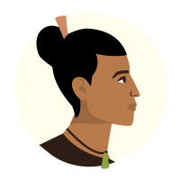 Illustration of a Māori man