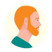 Illustration of a NZ European man