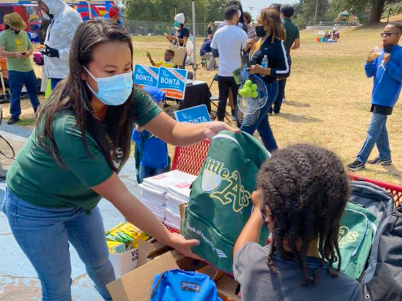 Helping kids with supplies