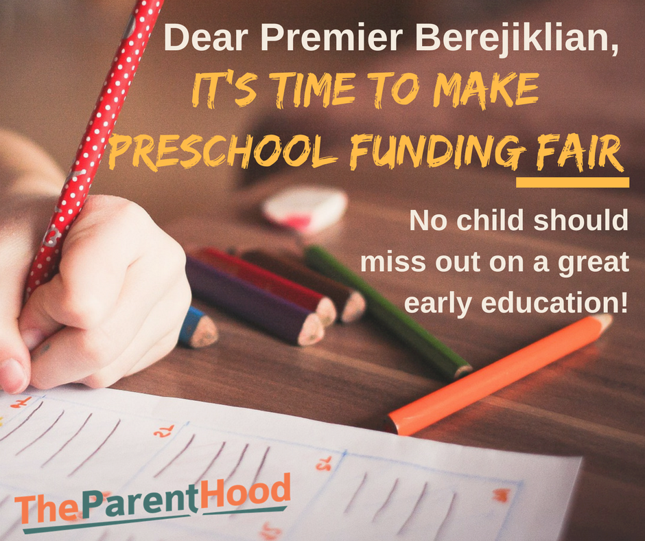 Premier Berejiklian, be preschool fair!