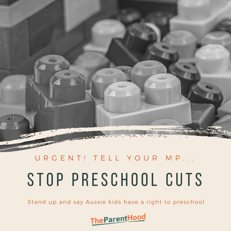 Urgent! Tell your MP, no cuts to preschool funding