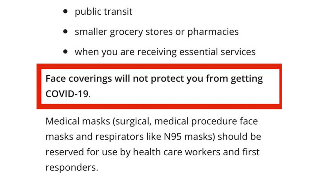 Ontario government says masks don't work — but cities say: Wear one or else