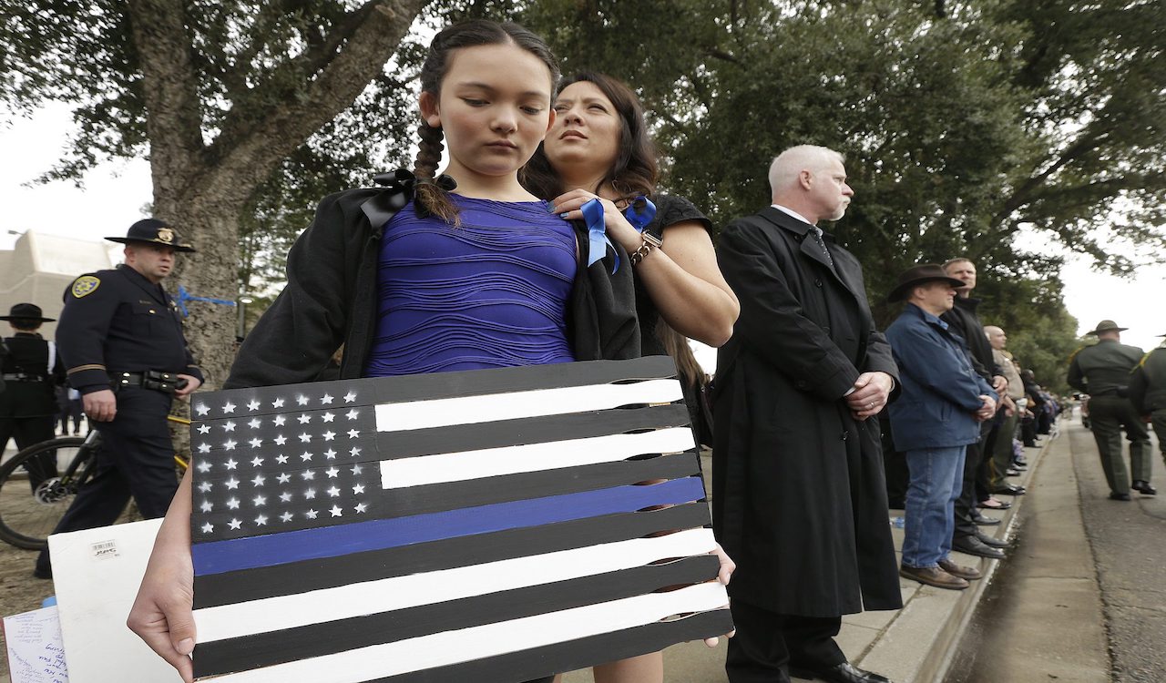 Elderly couple targeted in drive-by shooting over Thin Blue Line flag