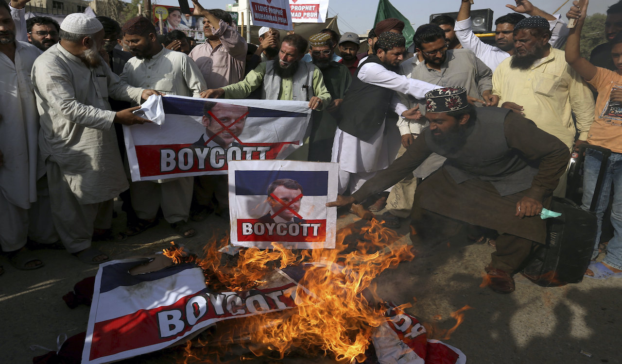 France urging Arab nations not to boycott French goods after Macron supports Prophet cartoons