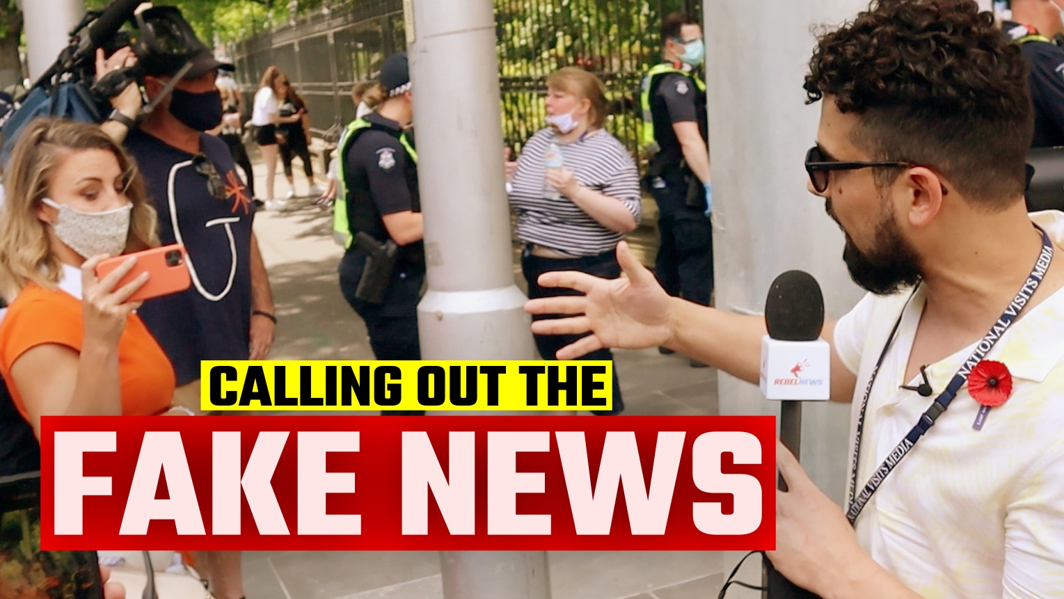 Avi Yemini CONFRONTS mainstream media at lockdown protest