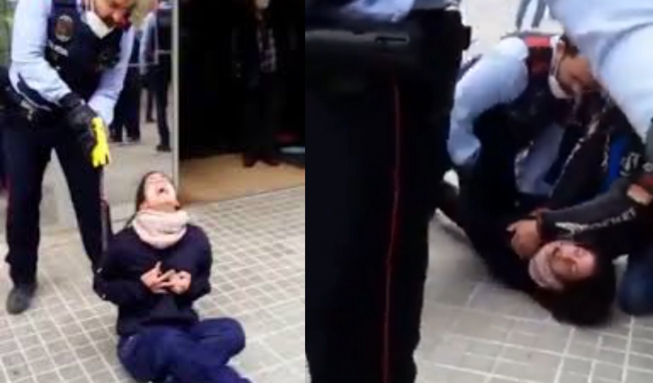 WATCH: Young woman TASED by police for alleged COVID violation