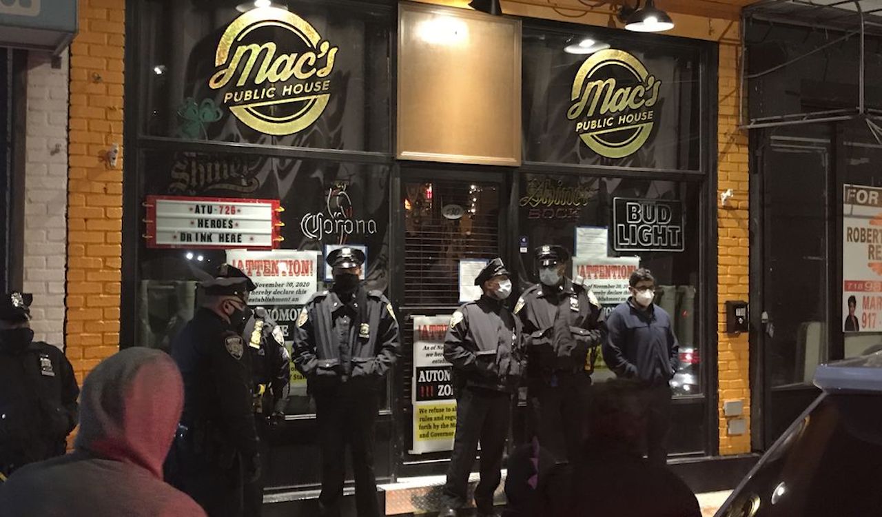 NY Republican Senator confronts police over defiant business owner's arrest