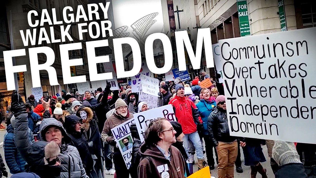 Protesters “Walk For Freedom” after Premier Kenney tightens Alberta lockdown