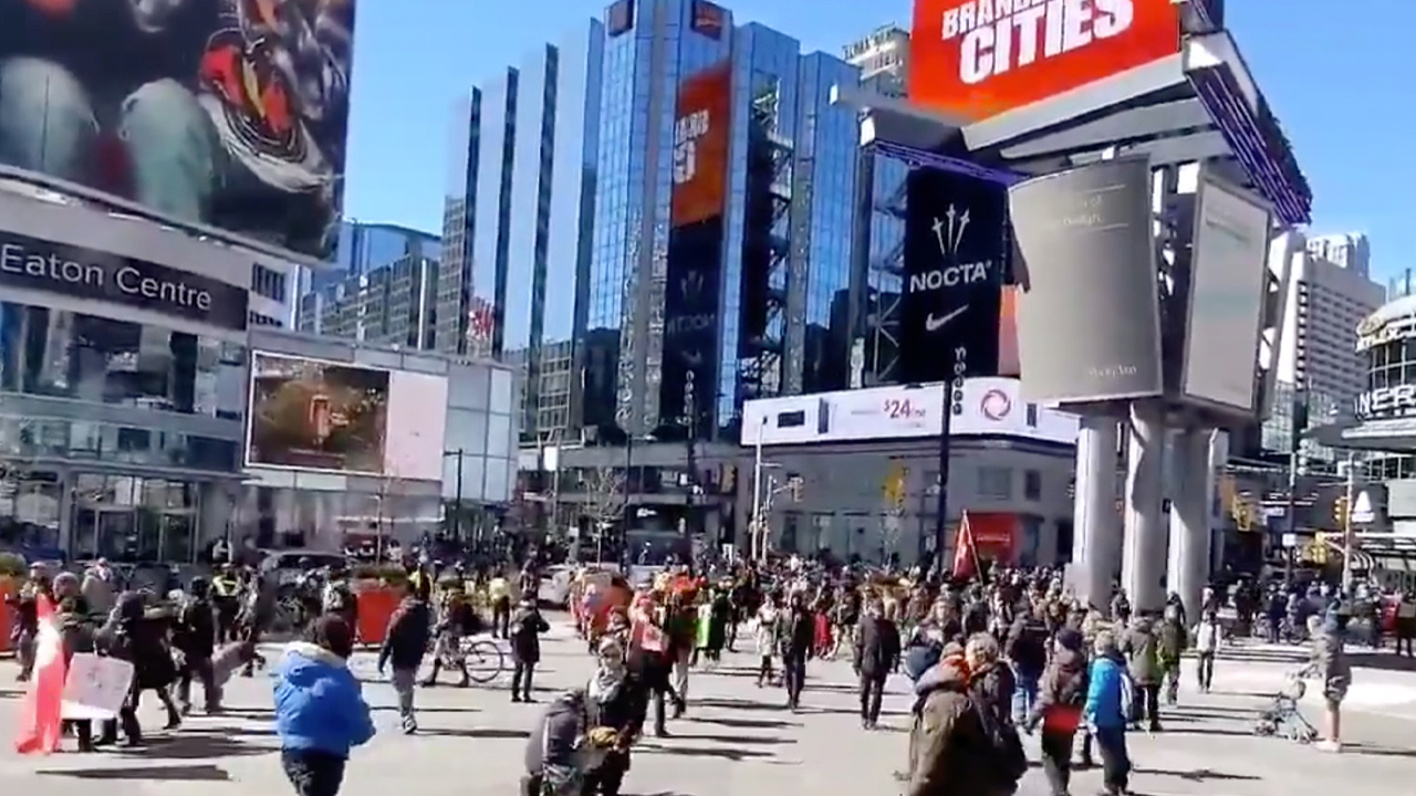 No fines, arrests as Toronto lockdown protests continue