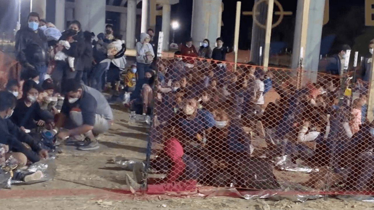 New footage shows migrants, including children, being held in makeshift conditions under Texas bridge