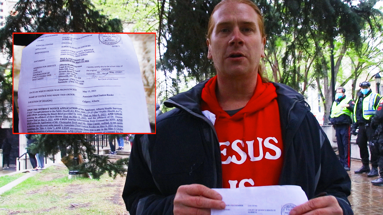 Pastor Peter handed (invalid?) court injunction at protest
