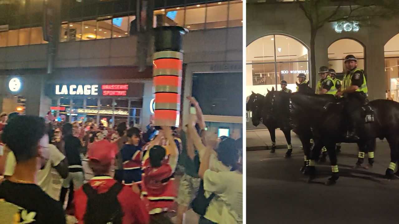 WATCH: Habs fans celebrate sweeping win against Winnipeg Jets in Montreal