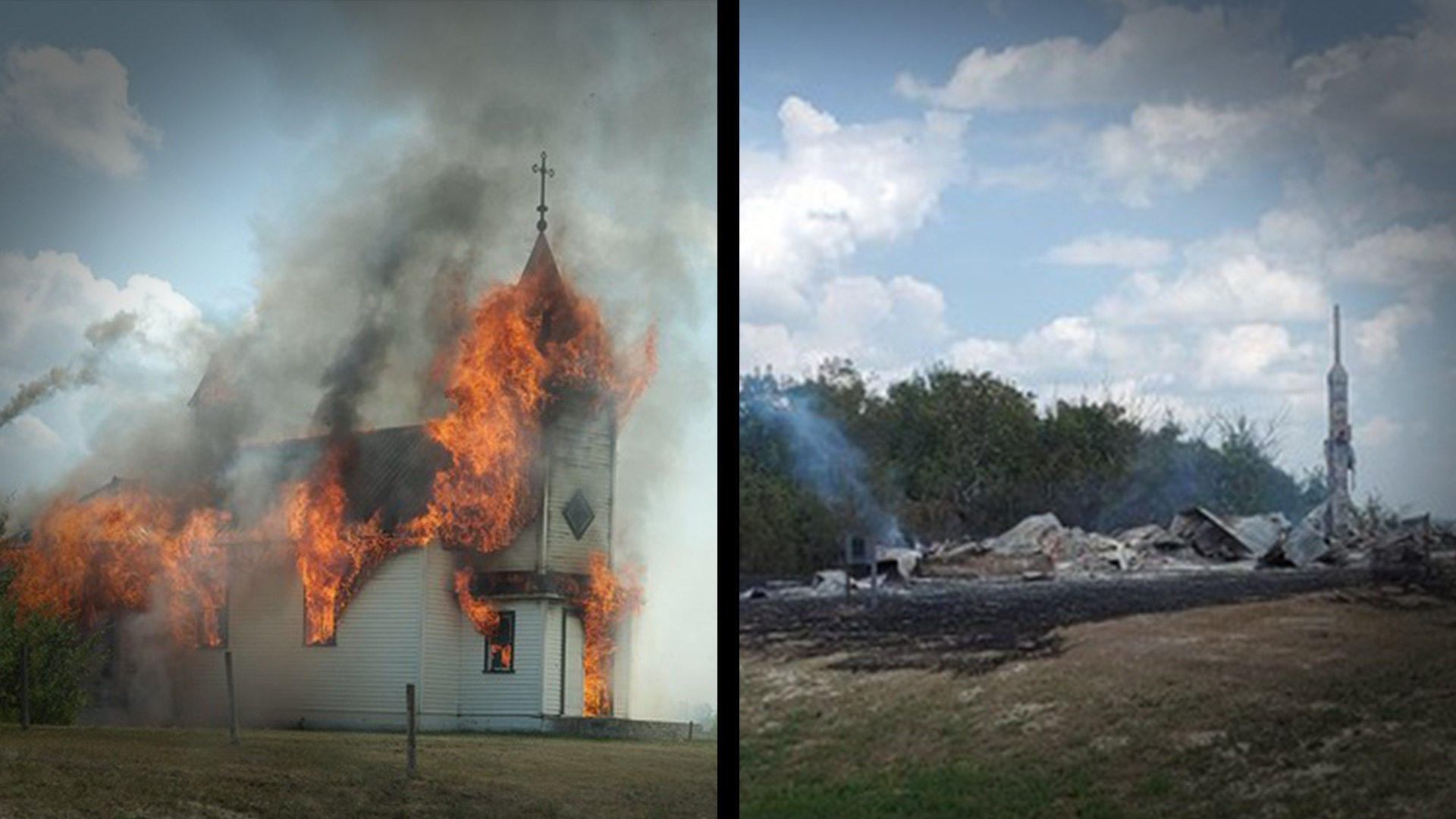 Former Polish Roman Catholic church burns to ground northwest of Saskatoon