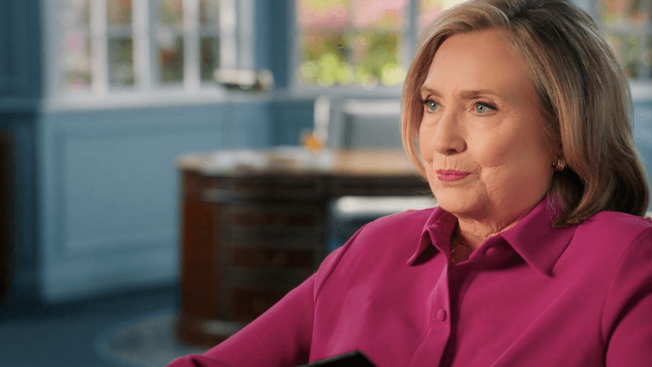 Former presidential candidate Hilary Clinton offers tearful rendition of her victory speech that never was