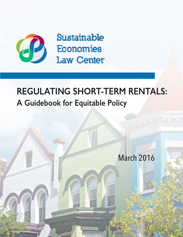 Regulating ShortTerm Rentals A Guidebook for Equitable Policy