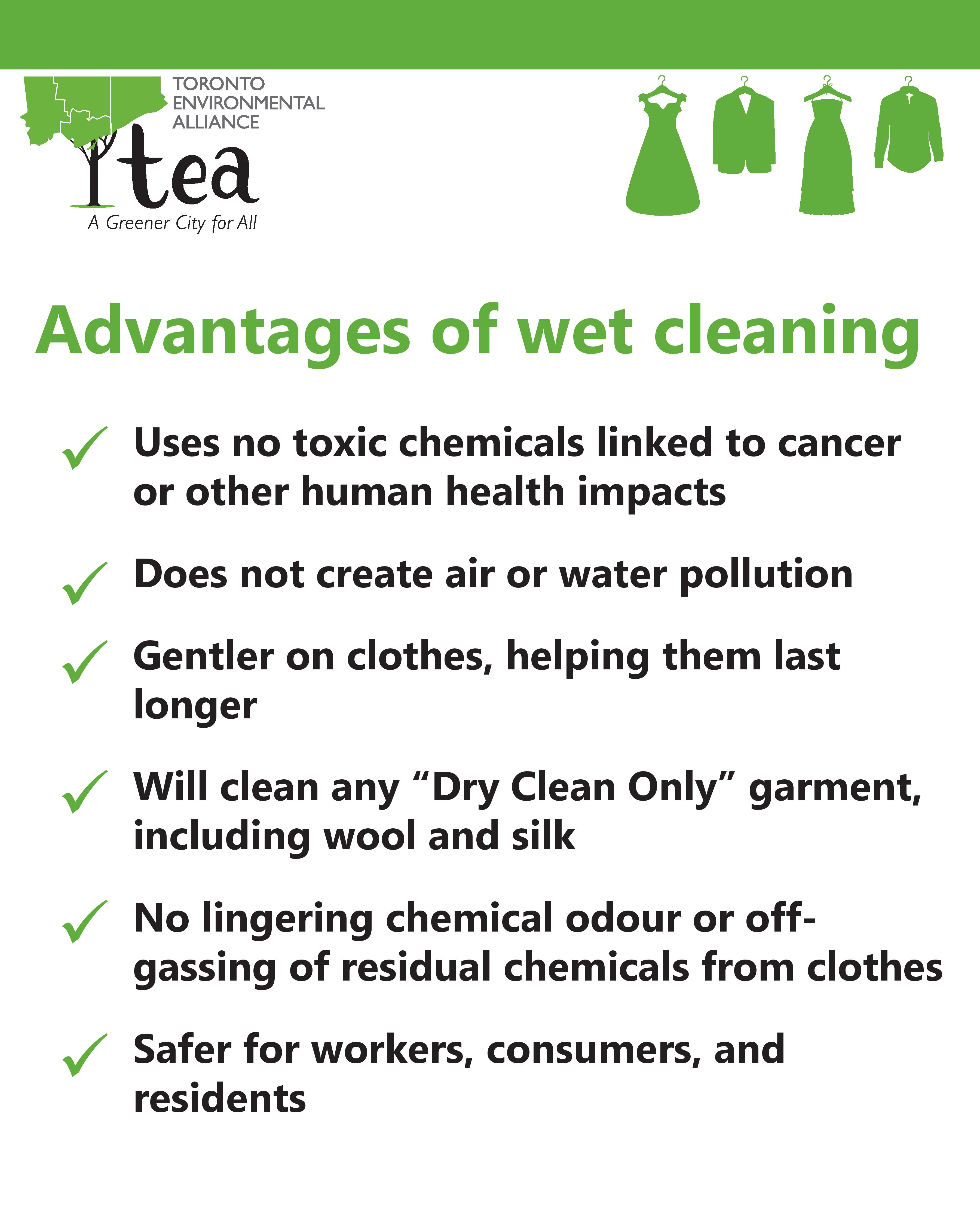 Advantages of Wet Cleaning Toronto Environmental Alliance