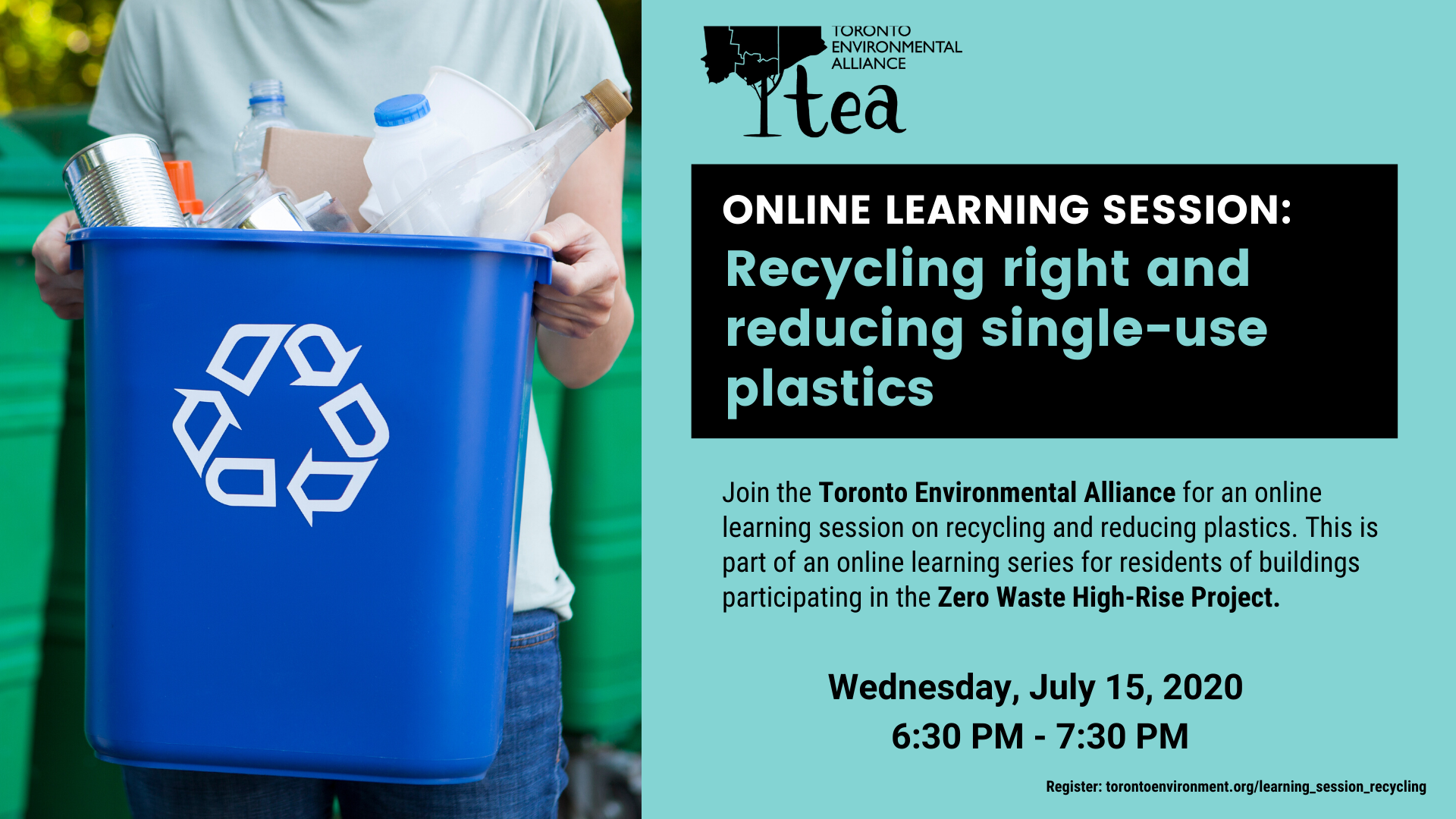 ONLINE LEARNING SESSION Recycling right and reducing singleuse plastics