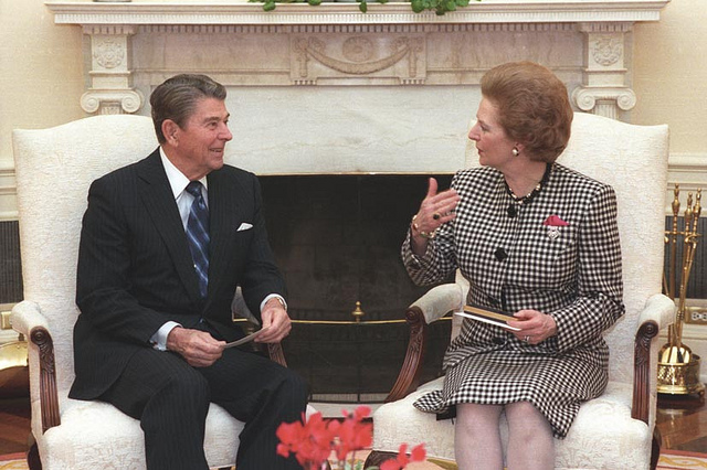 Ronald Reagan and Margaret Thatcher (photo courtesy Reagan Presidential Library)
