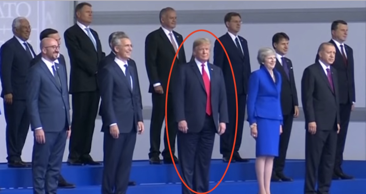 Internet Is Going Crazy Over This Photo of Trump With World Leaders at NATO Summit