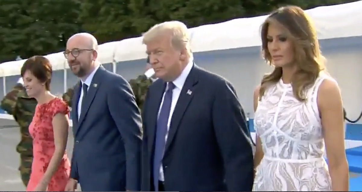 Melania Trump Drops Jaws With Dress Selection for NATO Welcome Ceremony
