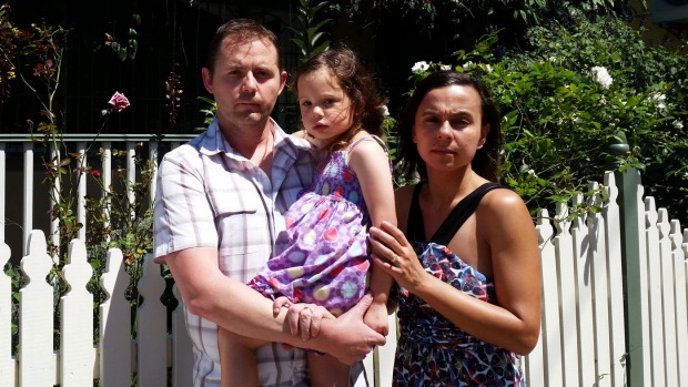 Pauline ad her family outside their St Peters home