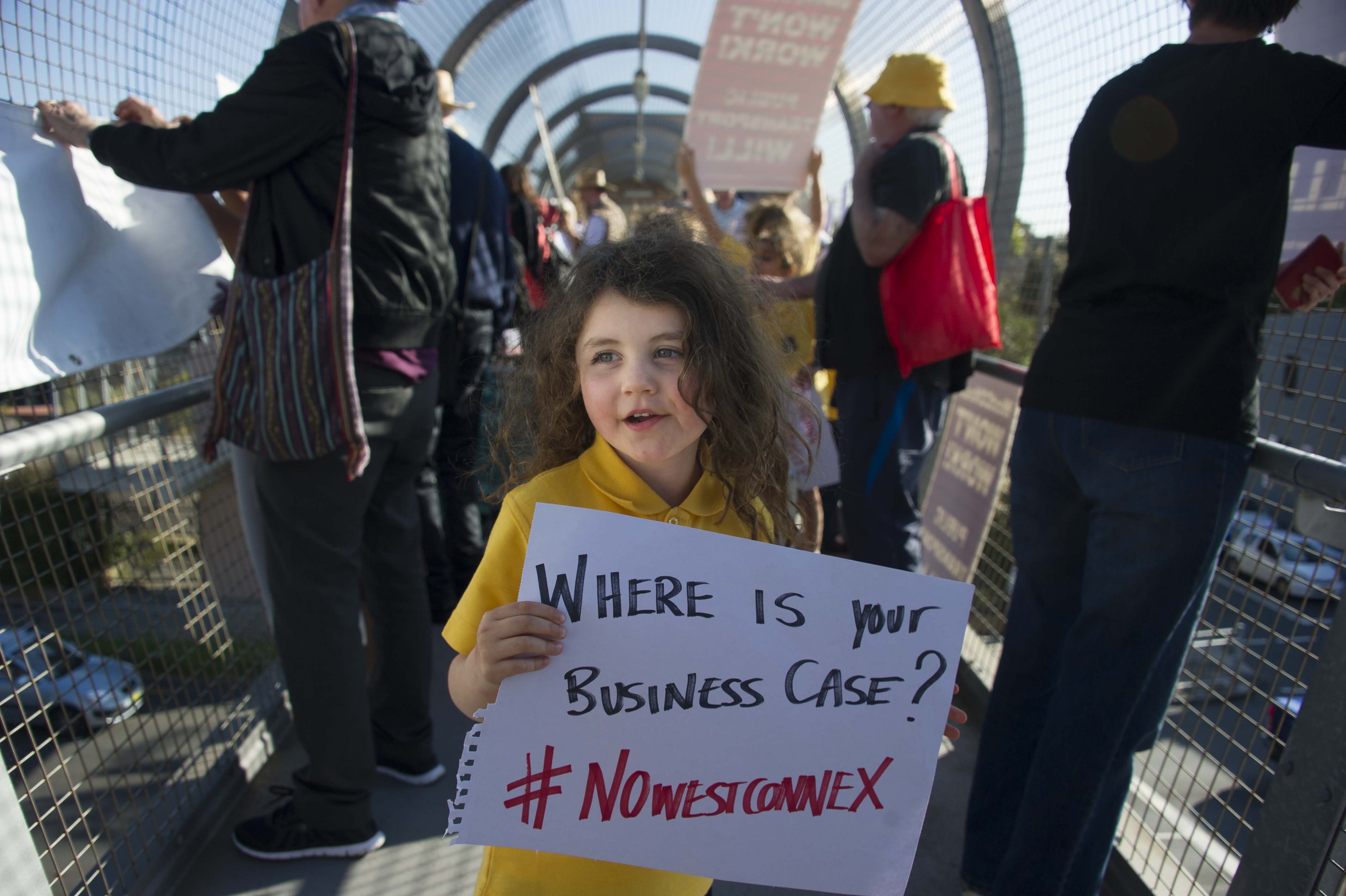 WestCONnex protest at Haberfield, 2015
