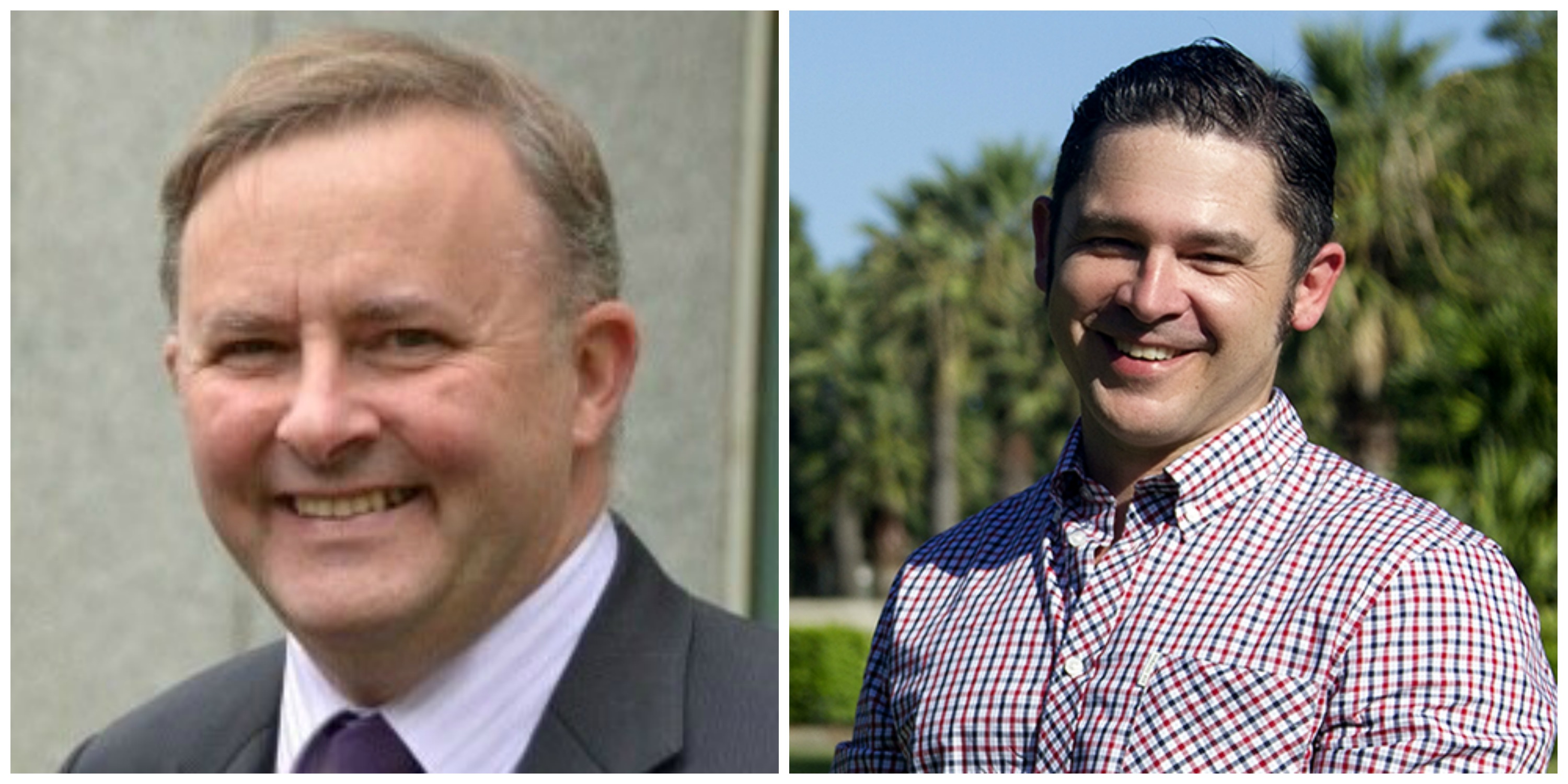 Anthony Albanese and Jim Casey