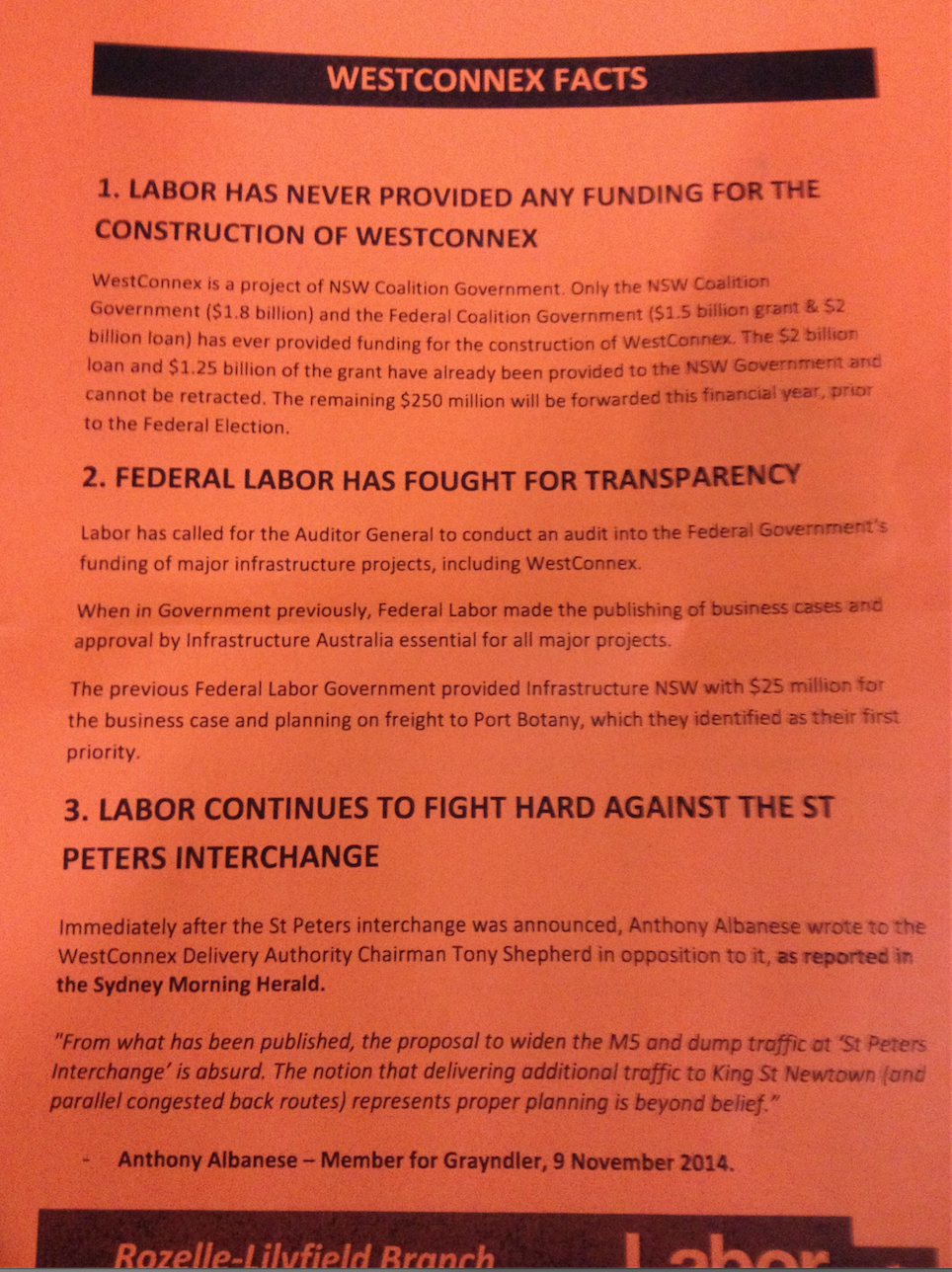 Labor flyer, 19 May 2016