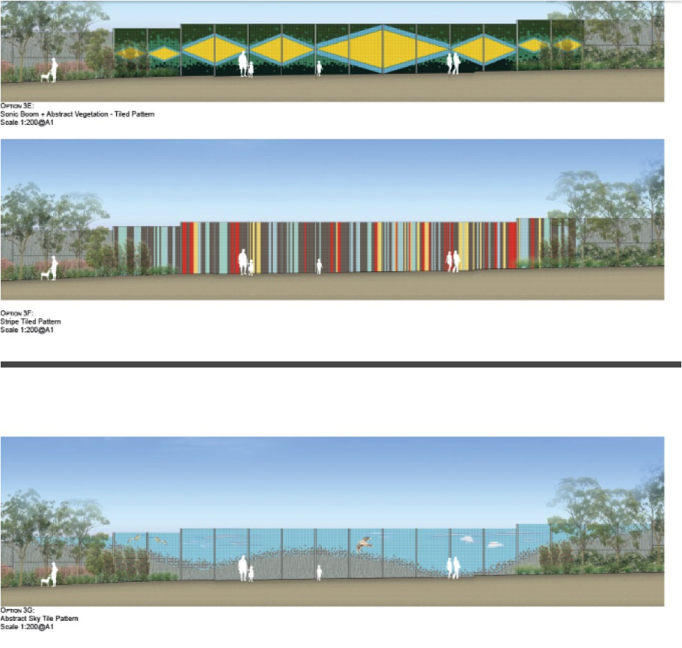 Artist impressions of promised noise walls