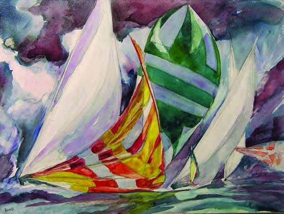 Willard Bond, Off Manhasset, Watercolor on Canvas, 18” x 24” Willard Bond, Off Manhasset, Watercolor on Canvas, 18” x 24”