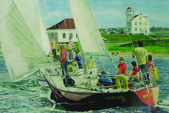 Russell Larkin Case, Barrister II, Great Salt Pond, Watercolor on Paper, 12” x 16” Russell Larkin Case, Barrister II, Great Salt Pond, Watercolor on Paper, 12” x 16”