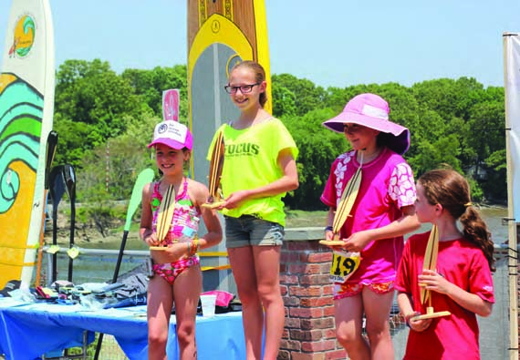 The winners of the Girls 9-12 division are (l - r) Gabriella Pasquale, Alyson Wertheim, Shaeleigh Crombie and Shaina Wertheim. Not pictured is Corin Riahi. © Tess Johnson The winners of the Girls 9-12 division are (l - r) Gabriella Pasquale, Alyson Wertheim, Shaeleigh Crombie and Shaina Wertheim. Not pictured is Corin Riahi. © Tess Johnson