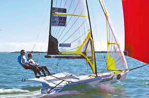 The author (helm) and USSTAG teammate Trevor Moore rippin’ it up at the 2010 Rolex Miami Olympic Classes Regatta © Walter Cooper/US SAILING The author (helm) and USSTAG teammate Trevor Moore rippin’ it up at the 2010 Rolex Miami Olympic Classes Regatta © Walter Cooper/US SAILING