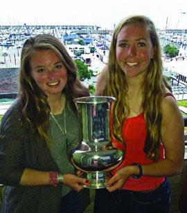 Megan Grapengeter-Rudnick & Haley Fox were the #1 Ladies team in the 158-boat I420 fleet at Kiel Week. © Janet Grapengeter Megan Grapengeter-Rudnick & Haley Fox were the #1 Ladies team in the 158-boat I420 fleet at Kiel Week. © Janet Grapengeter