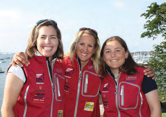 Junior sailors have a unique opportunity to meet (l - r) Molly Vandemoer, Anna Tunnicliffe and Debbie Capozzi and several other members of the US Sailing Team Sperry Top-Sider at Larchmont Yacht Club on July 14. © Marni Lane Junior sailors have a unique opportunity to meet (l - r) Molly Vandemoer, Anna Tunnicliffe and Debbie Capozzi and several other members of the US Sailing Team Sperry Top-Sider at Larchmont Yacht Club on July 14. © Marni Lane