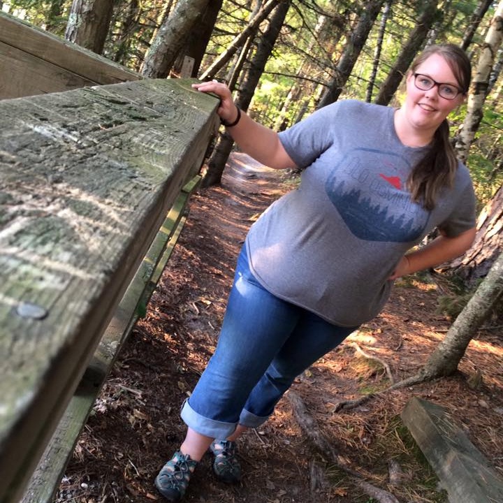 Photo of Kendra Krueger, Project Coordinator hiking