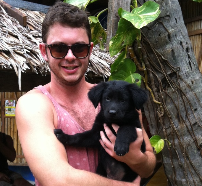 JB and puppy